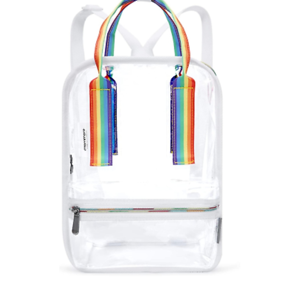 Clear NFL Approved Clear Backpack Tote Rainbow Zipper Waterproof